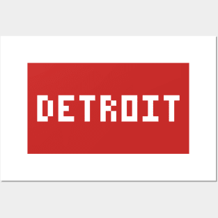 Pixel Hockey City Detroit 2017 Posters and Art